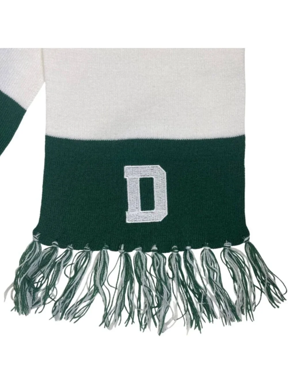 Dartmouth College Knit Scarf Green White Striped Ivy League Spectator Scarf